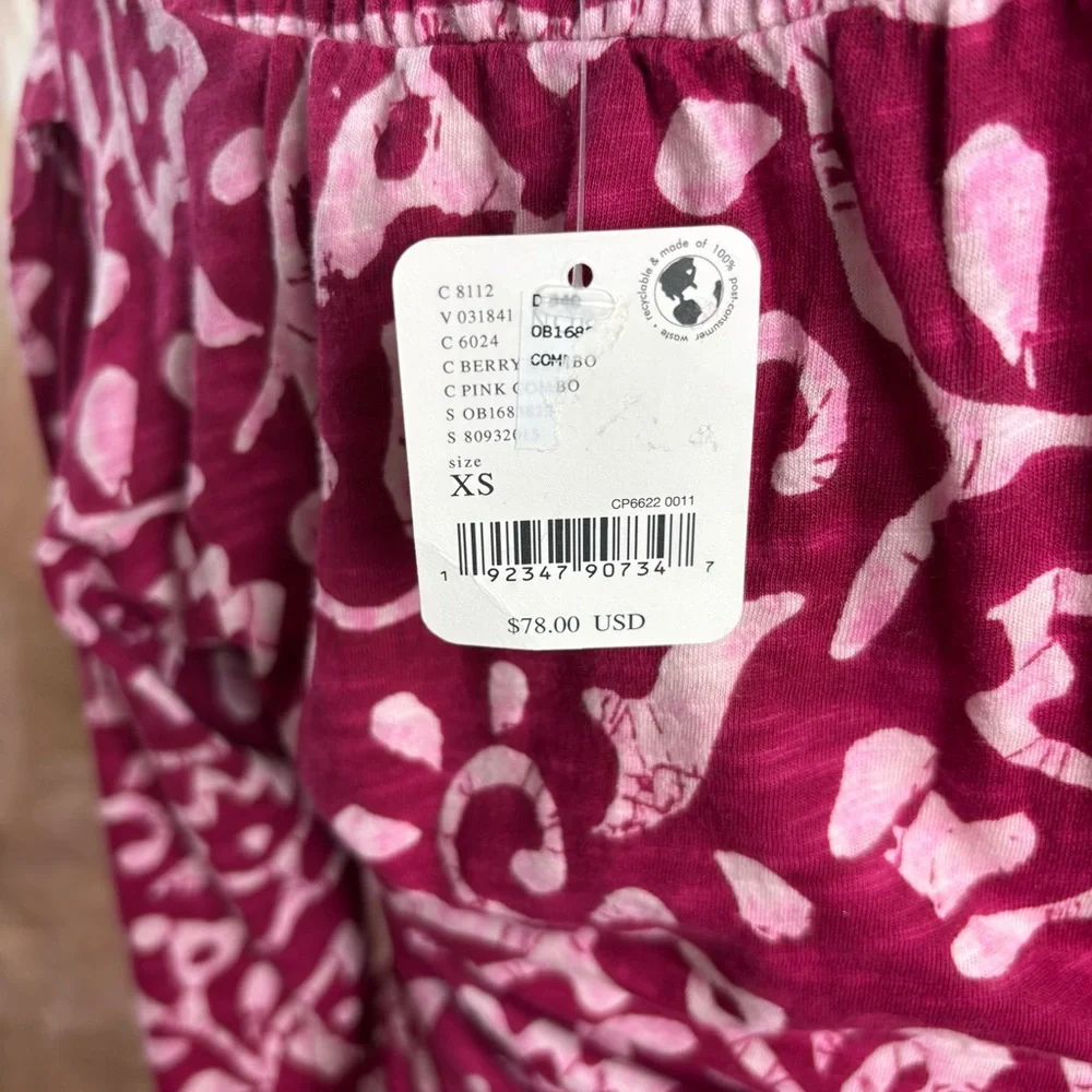 NEW Free People On The Block Bell Sleeve Top - Berry Combo